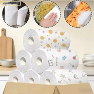 RYEIGHTONFT 1Roll/400Sheets Disposable Lazy Cleaning Rags, Dry Wet Dual-Use Non-woven Fabric One-Tim