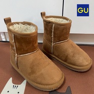 (Forward) GU Children's Boots Size 19 cm Brown Fur Lining Inside Small Flaws.