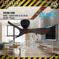 ALPHA ALKOVA KOKO G2 HG-3B/40 Ceiling Fan Caramel Matte Black | Modern Ceiling Fan | Low Ceiling Fan