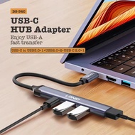NEW STOCK LDNIO 4 in 1 USB-C HUB USB 3.0 5GBPS MODEL -DS-34C  USB-C TO USB 3.0 x1 port USB 2.0 x2 +U