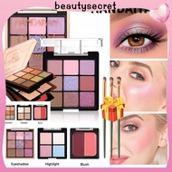 24h Shipping 【FREE GIFT】HANDAIYAN Three-in-one Eyeshadow Palette Three-layer 9 Color Eyeshadow 2 Col
