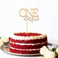 Onederful Birthday Wooden Cake Topper One Birthday Cake Decoration for 1st Birthday Party Decoration