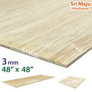 MAJU (4ft x 4ft) 3mm Plywood Timber Panel Wood Board Sheet Ply Wood Papan Kayu Perabot