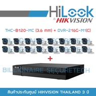 SET HILOOK 16 CH : THC-B120-MC (3.6 mm) X 16 + DVR-216G-M1(C) BY BILLIONAIRE SECURETECH
