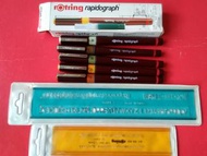 Rotring 針筆/stencil字板,All made in GERMANY