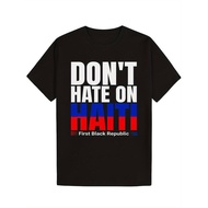 Men's T-shirts, "Don't Be Given" Design, 100% Cotton, Haiti Flag Design, For Haiti Lovers