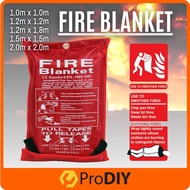 Home Fire Blanket Fiberglass Safety Fire Fighting Prevention ( 1.0m x 1.0m / 1.2m x 1.2m / 1.2m x 1.