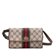 Gucci x Balenciaga The Hacker Project Beige Monogram Coated Canvas Hacker Mini Bag Gold Hardware, 20