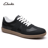 Clarks รองเท้าผู้ชาย รุ่น Mens Hodson Lace Black รองเท้าผ้าใบลำลองผู้ชายหนังแท้ Mens Sneakers 