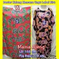 Dijual Daster Kalong Kencana Ungu Biru Jumbo, Daster Lowo Jumbo