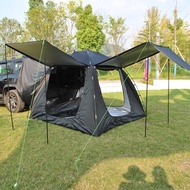 เต็นท์ท้ายรถขนาด6คนมีรถสี่หน้าต่างขนาดใหญ่เต็นท์ท้ายเรือเต็นท์ SUV ด้านหลังพร้อมกันสาดขนาดใหญ่เต็นท์