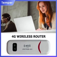 Temper Wireless 4G LTE WiFi Router SIM Card 150Mbps USB Modem Pocket Hotspot Dongle Mobile Broadband For Home Office WiFi Coverage Mini 4G Router for Car Office Home