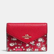 🔥Ready Stock🔥C0ACH Envelope Card Case In Wild Hearts Print Coated Unisex Purse Wallet Gifts Hadiah