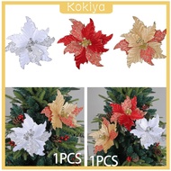 [Kokiya] Artificial Poinsettia Flowers, Simulation Christmas Flowers, Fake Flower Decor