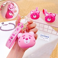 Móc Khóa Gấu Dâu Đàn Hồi Squishy Hottrend, Đeo Balo Túi Xách_ Hàng chính hãng