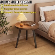 【In stock】40cm Coffee Table Living Room Round Sofa Side Table Simple Bedside (40*40*47CM)