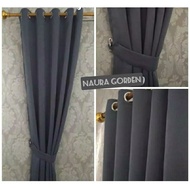 Gorden pintu dan jendela polos gorden pintu kamar / gorden jendela minimalis panjang 200cm 2 meter /