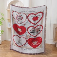 Private Custom Jacquard Tapestry Cotton Thread Blanket Sofa Towel Office Nap Cover Blanket High-end