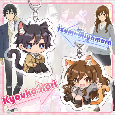 Anime Horimiya: The Missing Pieces Keychain Izumi Miyamura Kyouko Hori Cosplay Accessories CP 2PCS K