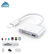 Mgbb 3 in 1 Card Reader Lighting Otg Adapter Card Reader Micro/Usb/Typec/Sd/Tf/Otg/Flash Drive/Keyboad/Mouse