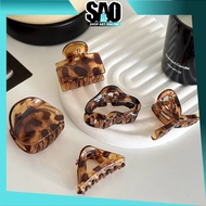SAO - F6922 Hair Accessories Transparent TigerWanita Hair Clip/ Leopard PatternWanita Glossy Small L