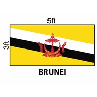 Brunei Flag 3x5ft, Bendera Brunei 3x5ft, Polyester