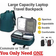 Expandable 40L Waterproof Laptop Travel Backpack