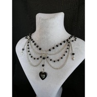Black Obsidian Necklace, Fairy Grunge