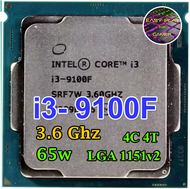 ซีพียู CPU Intel Core i3-9100F 4คอ4เทรด 65W LGA 1151v2 ฟรีซิลิโคน1ซอง i3 9100 F