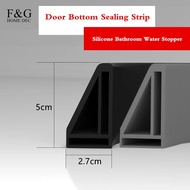 50MM Silicone Bathroom Water Stopper Blocker Shower Dam Non-slip Dry And Wet Separation Flood Barrie