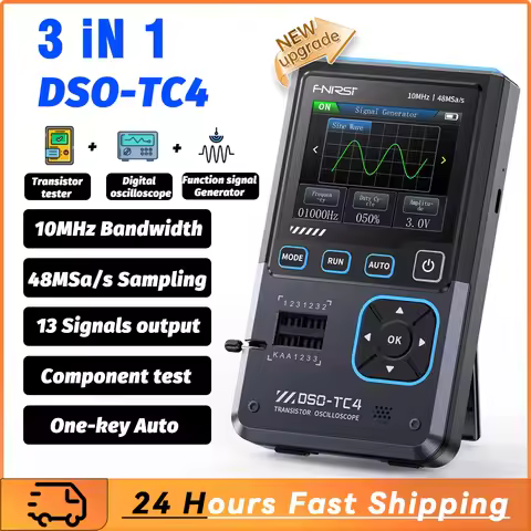 FNIRSI DSO-TC4 Upgrade 3 in 1 Digital 10MHz 48Ms/s Electronics Component Tester