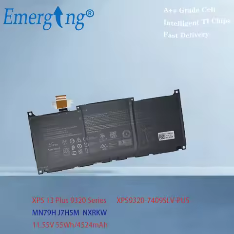 MN79H 0J7H5M J7H5M Laptop Battery For DELL XPS 13 Plus 9320 i5 93204K 11.55V 55Wh 4524mAh