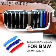HYS For BMW X1 Series U11 U12 2023 Car 3D Front Grille Trim Bumper Cover Strips Stickers External Ca
