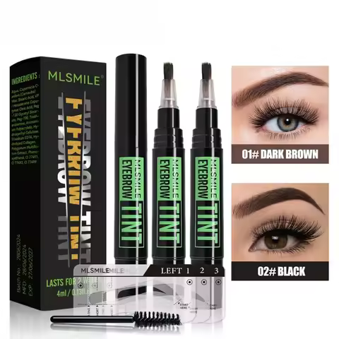 Rotating Liquid Eyebrow Dye Tint Brush Pencil Long Lasting Coloring Eyebrow Tattoo Waterproof Makeup