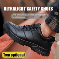 Ready Stock Safety Boots Safety Shoes Waterproof Anti-Slip Steel Toe Safety Shoes Protective Shoes Fleece-Fleece Warm Cotton Shoes Steel Toe Work Shoes Anti-Smashing Protective Sho