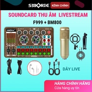 Soundcard Set F999 + Mic BM800 Gold, Livestream Recording, Karaoke, 16 Effects, Free Headphones