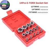 Warmwing 14pcs/set E-TORX Soet Set - Premium Female Torx Soet Set, Ultimate Torque Star Soets, Exter