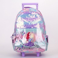Australia smiggle Stationery Ariel Mermaid Large-Capacity Student Burden-Reducing Backpack Pen Case Trolley Bag