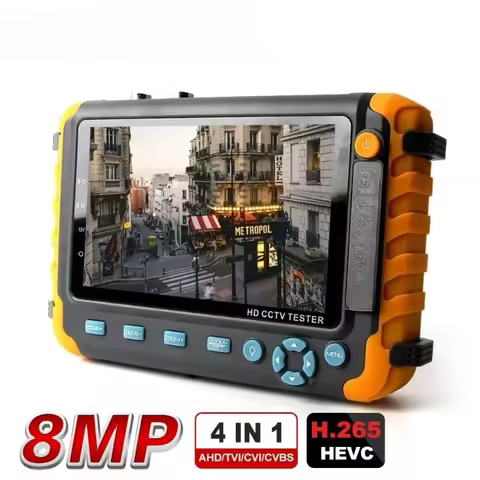 Portable 4 in 1 CCTV Camera Tester IV8W 8MP AHD/CVI/TVI/CVBS HDMI VGA PTZ UTP Cable Tester