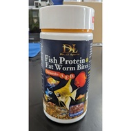 45G Fish protein &fat worms bites high levels vitamins A E D3 slow sinking molly fish 高蛋白质丰富维他命鱼饲料