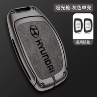 Zinc Alloy Metal & Genuine Leather Smart Car Key Fob Shell Case Cover Holder Remote Protector Keycha