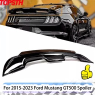 For 15 -23 Ford Mustang, Rear Boot Trunk Lip Styling Accessories - Glossy Black Spoiler with Smoke G