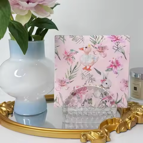 10/20pcs 33cm 2-Ply New Easter Element Printed Party Napkins Rabbit Duck Color Printed Folding Paper