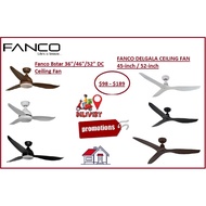 FANCO DELGALA (45/52INCH) / B STAR (36/46/52INCH) DC MOTOR CEILING FAN WITH REMOTE CONTROL AND FREE EXPRESS DELIVERY