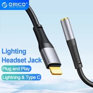 ORICO Type C 3.5 Jack Earphone Adapter Lightning USB C to 3.5mm Headphones AUX Audio Adapter Cable F