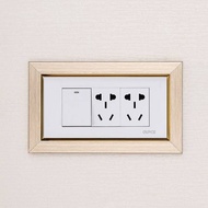 Switch Solid Wood Hyundai Light switch sticker Socket Frame Protective Cover 116 Type 118 Type switch Decorative Cover sticker New Product Hyundai
