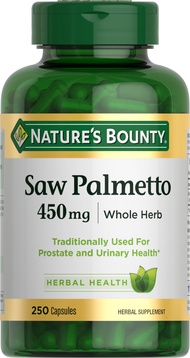 Nature's Bounty Saw Palmetto Support for Prostate and Urinary Health, Herbal Health Supplement, 450m