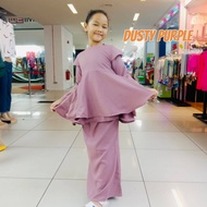 Baju budak Perempuan baju Kurung   New Design Raya peplum ready stock kain como crepe