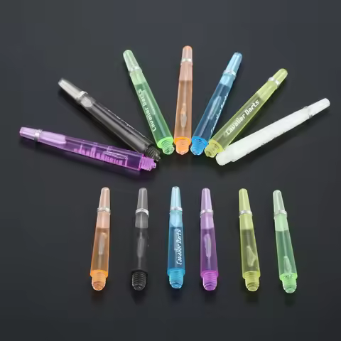 12pcs 45mm/35mm Plastic Darts Shafts 4.5mm Screw Thread Transparent Dart Stems With Stainless Steel