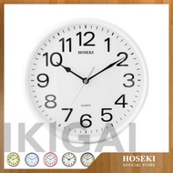 HOSEKI 26cm (10 Inch) Ikigai Wall Clock Series | Silent Sweep Quartz Non-Ticking | Round Modern Minimalist Designer | La